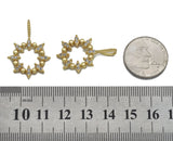 CZ Gold Spike Round Ring Charm, Sku#LK765