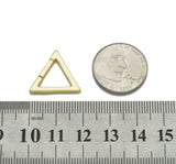 18K Gold Silver Triangle Snap Clip Clasp, Sku#K180