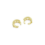 Gold Clear CZ Double Lines Ear Cuff, Sku#Y823