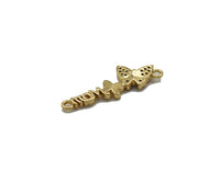 CZ Gold Mama Word On Gold Beads Adjustable Bracelate, Sku#JL150