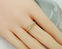 CZ Gold Mama Word Adjustable Ring, Sku#LD343