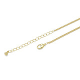 Colorful Cross Diamond CZ Link Gold Adjustable Necklace, Sku#Y826