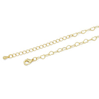 Colorful Heart CZ Link Gold heart link chain Necklace, Sku#Y827