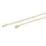 Dainty Gold Chain Colorful Gemtone Beads Pendant Necklace, Sku#EF507