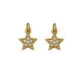 CZ Five Point Star Charm, Sku#Y636