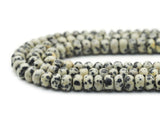 Genuine Dalamtion Jasper Rondelle Smooth Beads, Sku#U1405