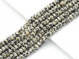 Genuine Dalamtion Jasper Rondelle Smooth Beads, Sku#U1405