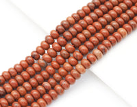 Genuine Red Creek Jasper Rondelle Smooth Beads, Sku#U1411