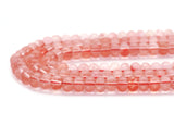 Watermelon Quartz Rondelle Smooth Beads, Sku#U1412