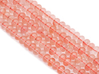 Watermelon Quartz Rondelle Smooth Beads, Sku#U1412