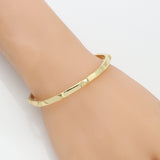 Thin Gold Silver Stud Stacking Bracelet, Sku#LX339
