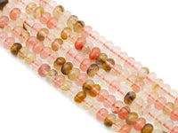 Natural Golden Quartz Rondelle Smooth Beads, Sku#U1415