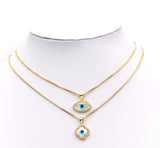 CZ Evil Eye MOP Pendant, Sku#L652