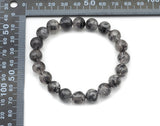 Genuine Herkimer Diamond Round Smooth Stretchy Bracelet, Sku#U1424