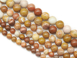 Natural Round Smooth Wood Agate Beads, Sku#U1312