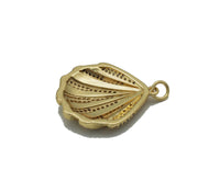 CZ Pave Gold Sea Shell Shape Charm, Sku#LX119