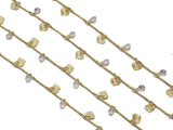 Gold Filled Mixed Drop cubic zirconia Heart Dainty Chain Necklace Chain, sku#LS17