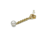 Flower Chain Link Pearl Earrings, Sku#LX123