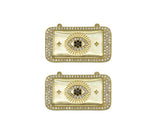 CZ Evil Eye On Rectangle Charm, Sku#L654