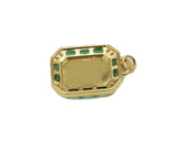 CZ Enamel Star Circle Rectangle Tag Pendant, Sku#Y647