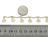 Gold Cute Smiley Face Chain By Yard, sku#LS26