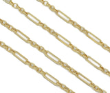 Long Link Mixed Paper Clip Chain by Yard, sku# LS28