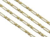 High Quality Long paperclip with dots bar connector Chain By yard, sku#LS29