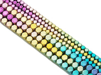 Natural Rainbow Hematite Cube Smooth Beads, Sku#S146