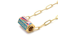 AMOUR Paperclip Chain Necklace, sku#EF187