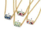 Colorful Protection Eye Cuban Chain Necklace, sku#EF196
