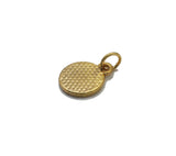 Tiny Cute Enamel Gold Smiley Face Charm, Sku#B333/LX141