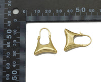 Gold Silver Purse Lady's Bag Shape Earrings, Sku#B332