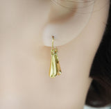 Gold Silver Purse Lady's Bag Shape Earrings, Sku#B332