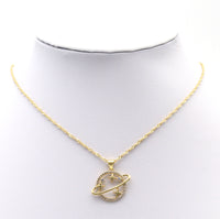 CZ Gold North Star On Earth Charm, Sku#LX126