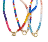 Rainbow Color Semi-Precious Gemstone Enamel Sku#EF203