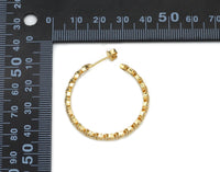 Gold Silver Star Hoop Earrings, Sku#J367