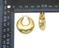 Statement Chunky Geometric Hoop Earrings, Oval Earrings, Sku#J364