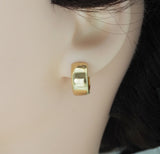 Gold Thick Hoop Earrings, Sku#CP47
