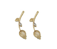 CZ Gold Tulip Flower Charm, Sku#ZX109