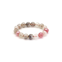 Mystic Golden Quartz Round Faceted Stretchy Bracelet, Sku#EF379