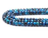 Natural Quality Blue Tiger Eye Rondelle Faceted Beads, Sku#UA295
