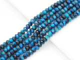 Natural Quality Blue Tiger Eye Rondelle Faceted Beads, Sku#UA295