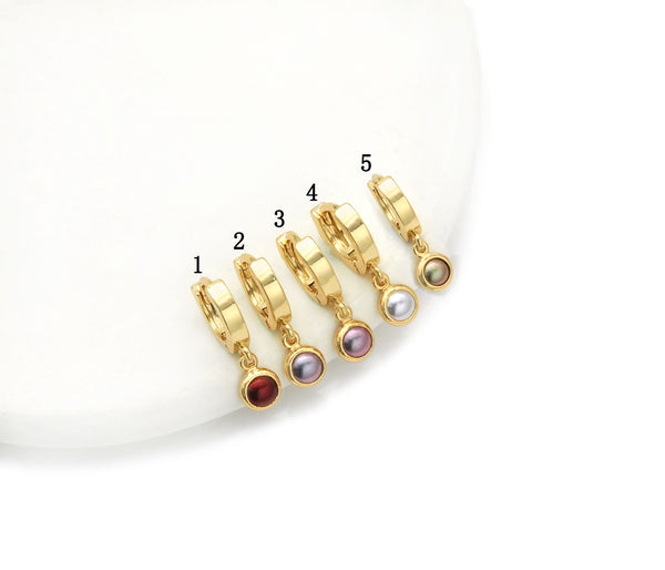 Cute Huggie Pearl Earring, Minimal earrings,sku#Y761