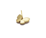 White Pearl Butterfly Stud Earrings, Sku#LD351