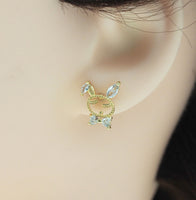 Cute Bunny Carrot Stud Earrings, Sku#LD352