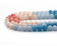 Mixed Color Jade Round Smooth Beads, Sku#U1429