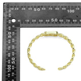 Rectangle CZ Link Adjustable Bracelet, Sku#Y831