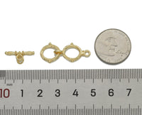 Gold Double Ring Toggle Clasp, Sku#ZX115