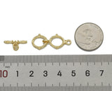 Gold Double Ring Toggle Clasp, Sku#ZX115