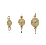 Gold Round Ball Magnetic Clasp, Sku#ZX116